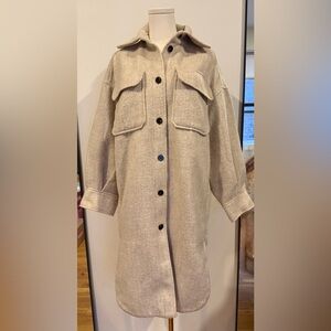 H&M Light Tan Shacket (Isabel Marant Inspired)